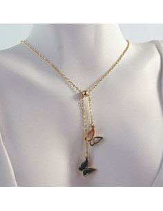 Naszyjnik  ze stali chirurgicznej MOTYLKI  Lolita Akcesoria