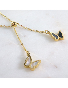 Naszyjnik  ze stali chirurgicznej MOTYLKI  Lolita Akcesoria 2