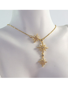 Naszyjnik  ze stali chirurgicznej GWIAZDKI Lolita Akcesoria