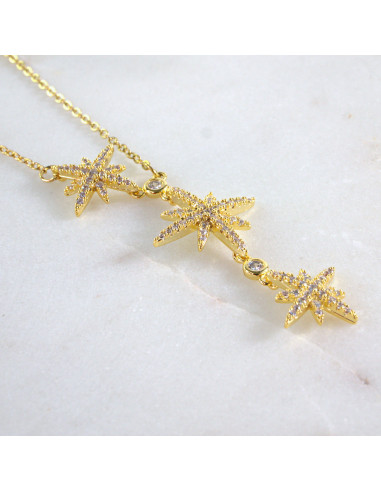 Naszyjnik  ze stali chirurgicznej GWIAZDKI...