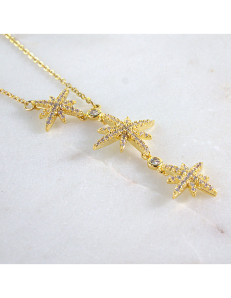 Naszyjnik  ze stali chirurgicznej GWIAZDKI Lolita Akcesoria