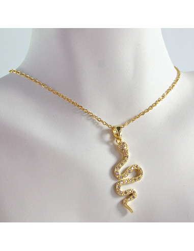 Naszyjnik  ze stali chirururgicznej WĄŻ Z...