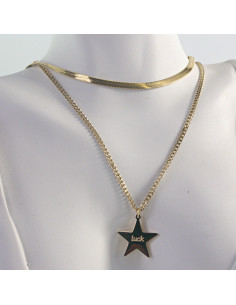 Naszyjnik  ze stali chirururgicznej GWIAZDA  Lolita...