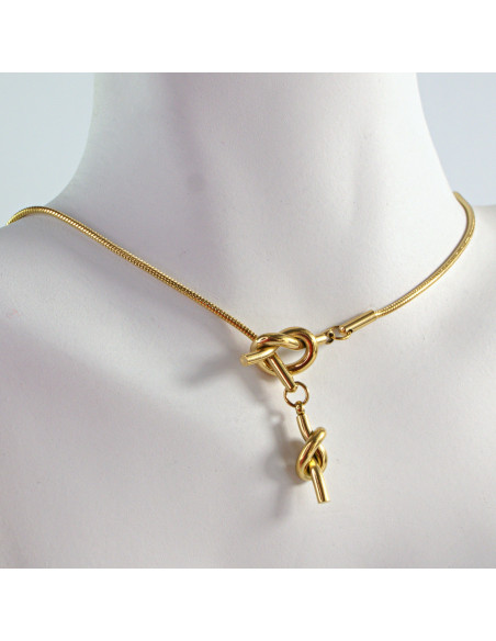 Naszyjnik  ze stali chirurgicznej KRAWATKA  Lolita Akcesoria