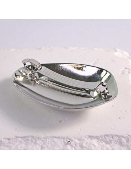 Klamra francuska klasyczna srebrna owal Lolita Akcesoria