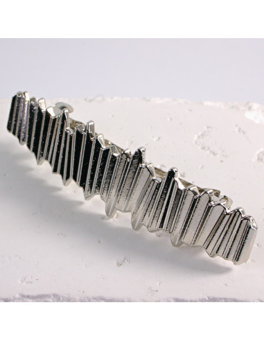 Klamra francuska klasyczna srebrna fala Lolita...