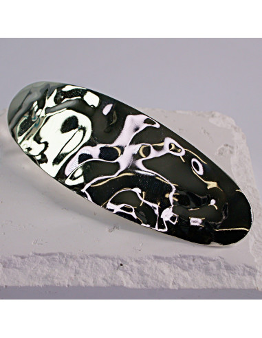 Klamra francuska klasyczna PŁYNNE SREBRO Lolita...