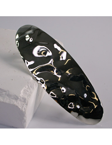 Klamra francuska klasyczna PŁYNNE SREBRO Lolita...