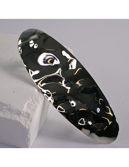 Klamra francuska klasyczna PŁYNNE SREBRO Lolita Akcesoria