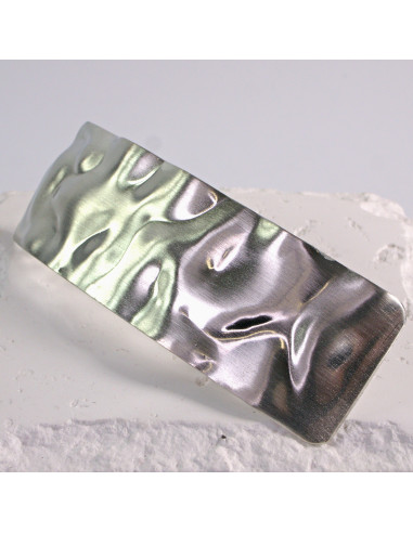 Klamra francuska klasyczna PŁYNNE SREBRO Lolita...