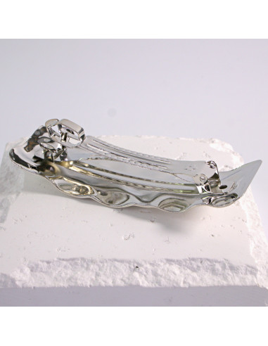 Klamra francuska klasyczna PŁYNNE SREBRO Lolita...