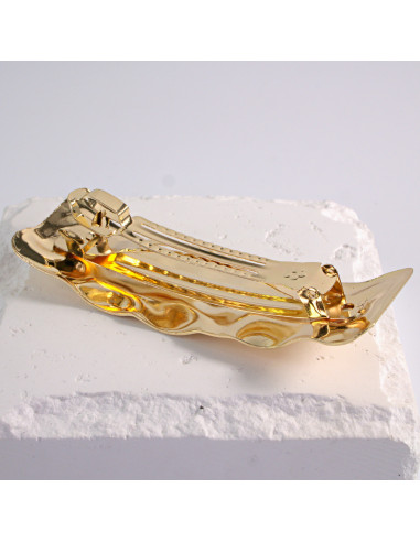 Klamra francuska klasyczna PŁYNNE ZŁOTO Lolita...