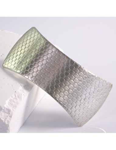 Klamra francuska klasyczna SKÓRA WĘŻA SREBRO...