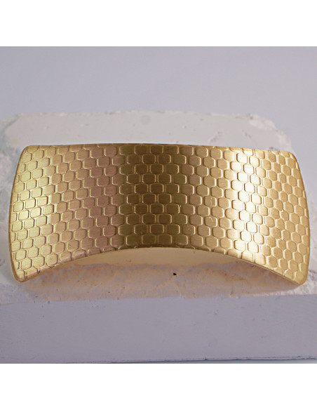 Klamra francuska klasyczna SKÓRA WĘŻA ZŁOTO Lolita Akcesoria