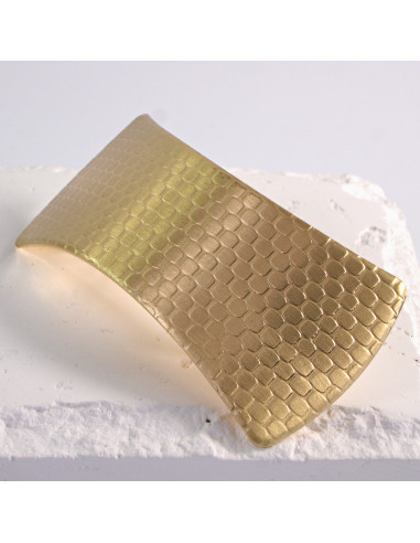 Klamra francuska klasyczna SKÓRA WĘŻA ZŁOTO...