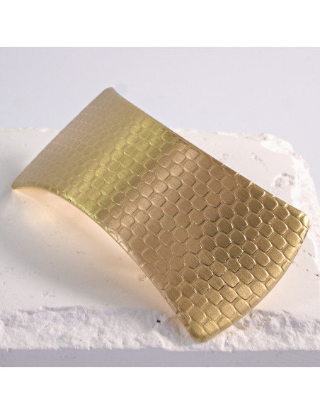 Klamra francuska klasyczna SKÓRA WĘŻA ZŁOTO Lolita Akcesoria