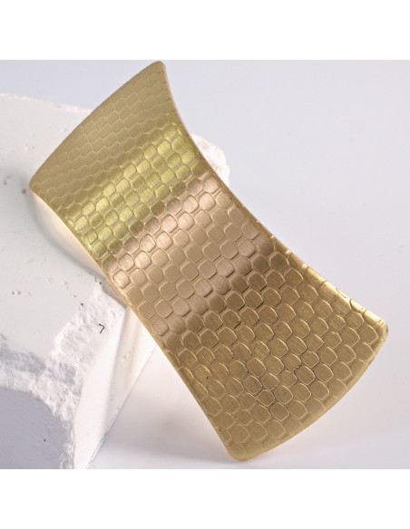 Klamra francuska klasyczna SKÓRA WĘŻA ZŁOTO Lolita Akcesoria