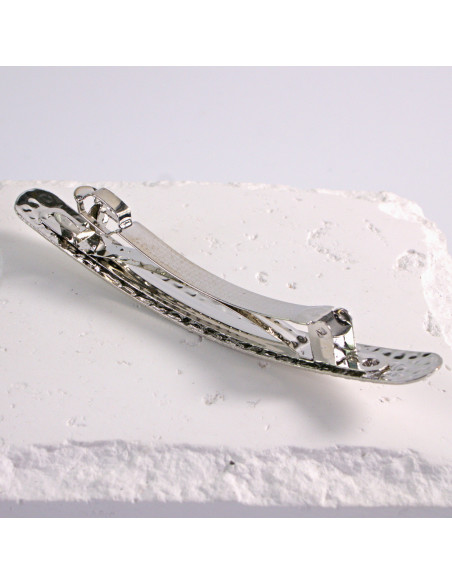 Klamra francuska klasyczna FAKTURA SREBRO Lolita Akcesoria