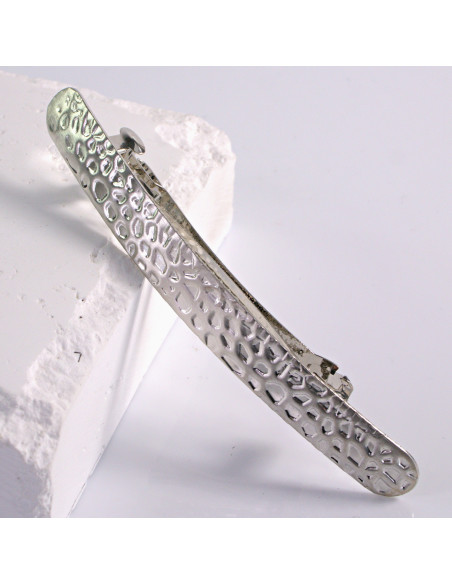 Klamra francuska klasyczna FAKTURA SREBRO Lolita Akcesoria