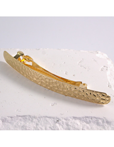 Klamra francuska klasyczna FAKTURA ZŁOTO Lolita...