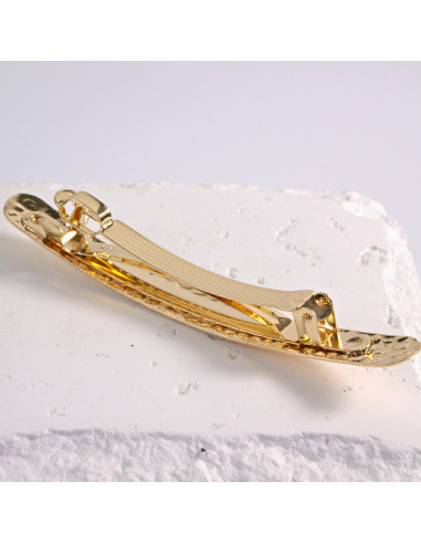 Klamra francuska klasyczna FAKTURA ZŁOTO Lolita...