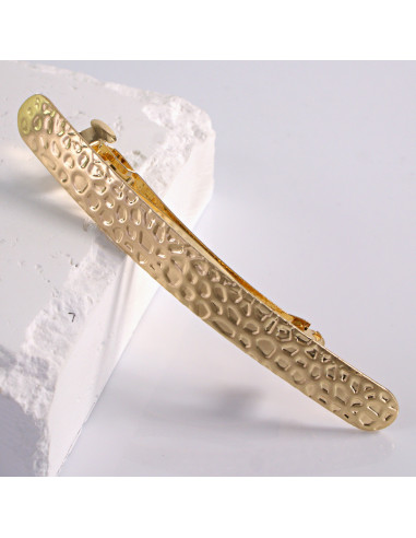 Klamra francuska klasyczna FAKTURA ZŁOTO Lolita...