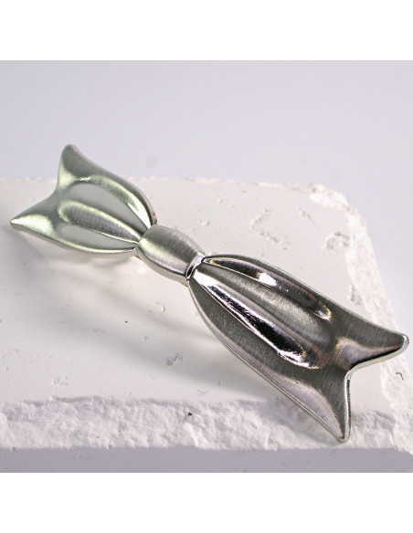 Klamra francuska klasyczna KOKARDA SREBRO Lolita Akcesoria