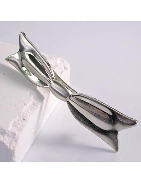 Klamra francuska klasyczna KOKARDA SREBRO Lolita Akcesoria