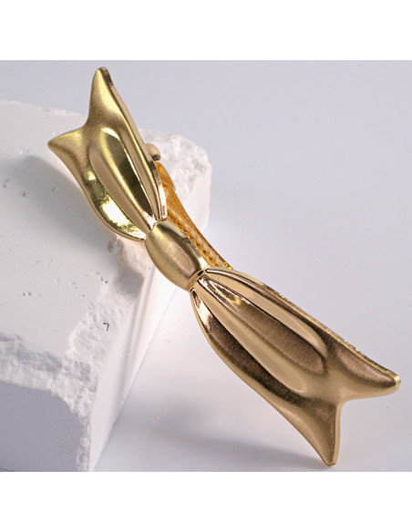 Klamra francuska klasyczna KOKARDA ZŁOTO Lolita Akcesoria