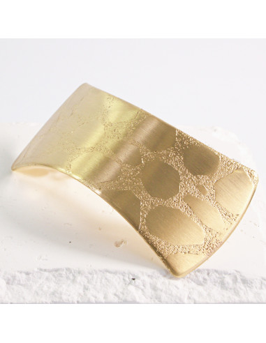 Klamra francuska klasyczna złota ze wzorem...