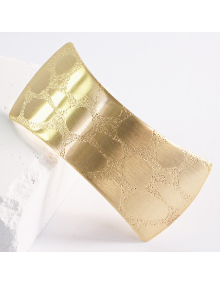 Klamra francuska klasyczna złota ze wzorem Lolita Akcesoria