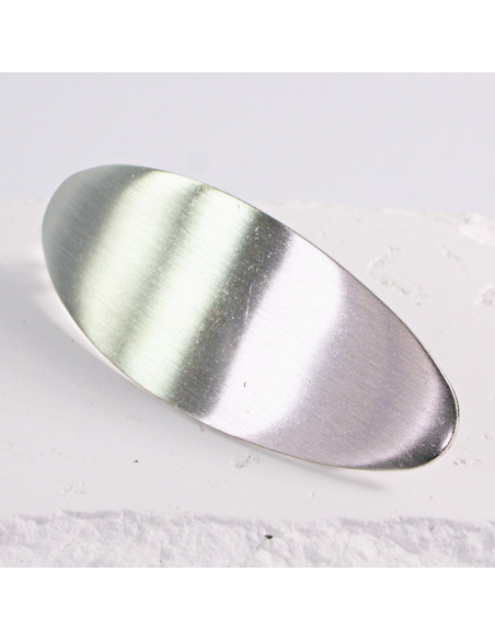 Klamra francuska klasyczna srebrna owalna Lolita Akcesoria