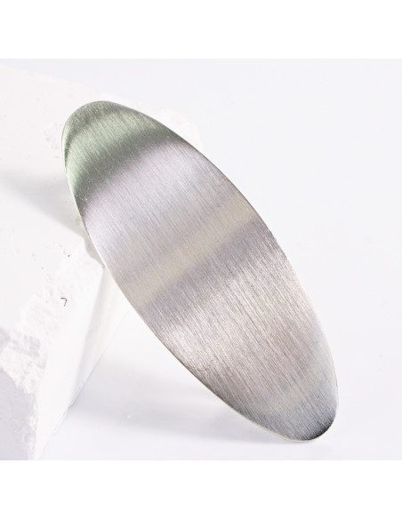 Klamra francuska klasyczna srebrna owalna Lolita Akcesoria