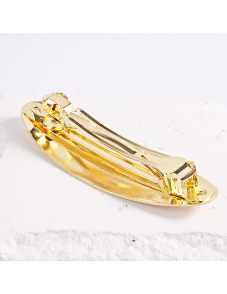 Klamra francuska klasyczna złota owalna Lolita Akcesoria