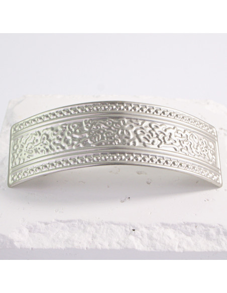 Klamra francuska klasyczna srebrny wzór Lolita Akcesoria