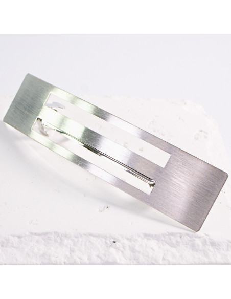 Klamra francuska srebrna dwa wycięcia Lolita Akcesoria