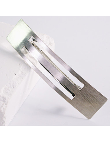 Klamra francuska srebrna dwa wycięcia Lolita...