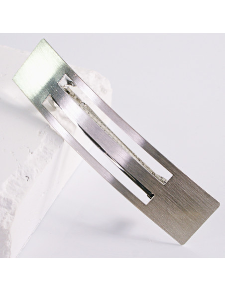 Klamra francuska srebrna dwa wycięcia Lolita Akcesoria