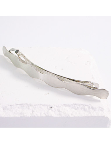 Klamra francuska srebrna falista Lolita Akcesoria