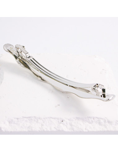 Klamra francuska srebrna falista Lolita Akcesoria