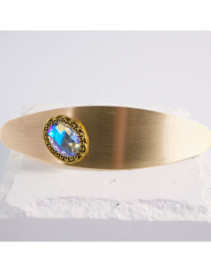 Klamra francuska klasyczna złota z kryształem  Lolita...