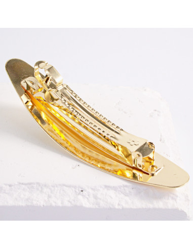 Klamra francuska klasyczna złota z kryształem...