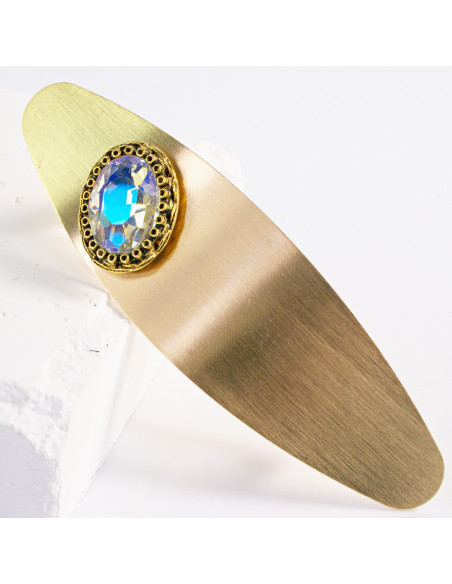 Klamra francuska klasyczna złota z kryształem  Lolita Akcesoria