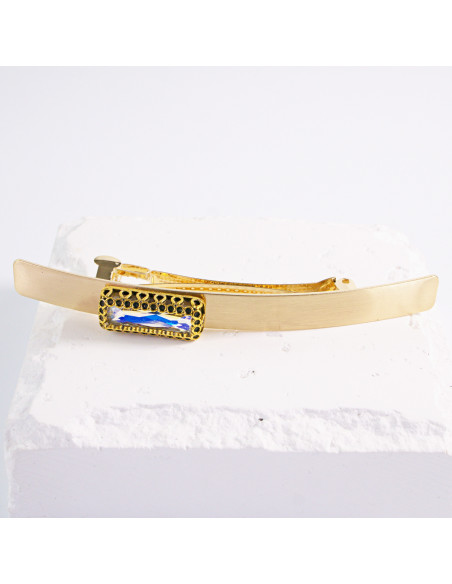 Klamra francuska klasyczna złota wąska z kryształem  Lolita Akcesoria