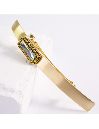 Klamra francuska klasyczna złota wąska z...