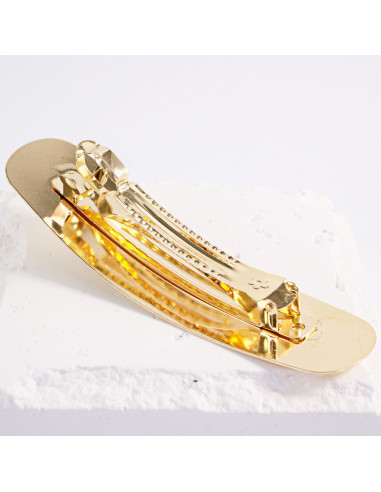 Klamra francuska klasyczna złota z trójkątnym...