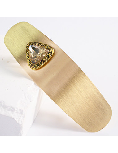 Klamra francuska klasyczna złota z trójkątnym...