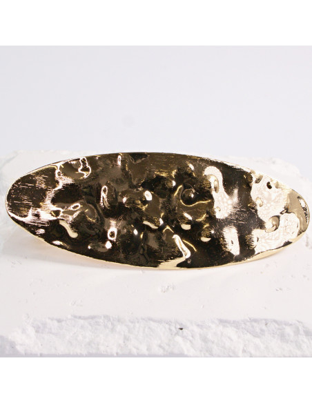 Klamra francuska klasyczna płynne złoto owalna Lolita Akcesoria