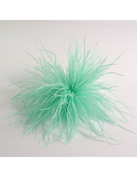 KWIAT Z PIÓR BROSZKA PRZYPINKA PIÓRA PUSZEK LOLITA AKCESORIA 14 CM