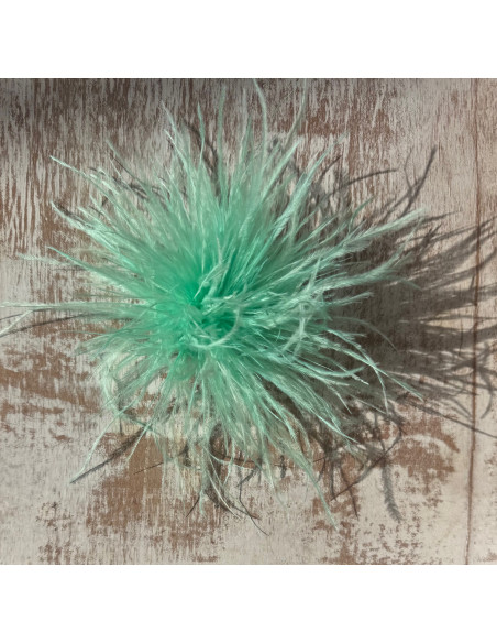 KWIAT Z PIÓR BROSZKA PRZYPINKA PIÓRA PUSZEK LOLITA AKCESORIA 14 CM